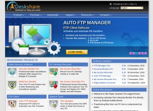 How deskshare.com looks like on a tablet such as an iPad.