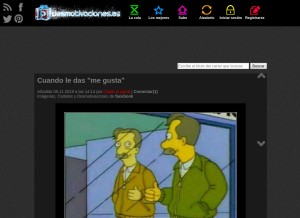 How desmotivaciones.es looks like on a tablet such as an iPad.