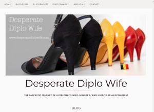 How desperatediplowife.com looks like on a tablet such as an iPad.