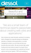 How dessol.com looks like on a mobile device such as an iPhone.