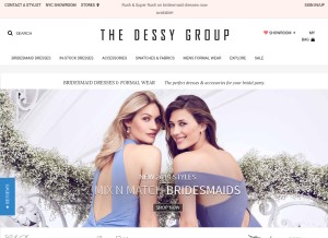 How dessy.com looks like on a tablet such as an iPad.