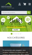 How destockage-habitat.com looks like on a mobile device such as an iPhone.