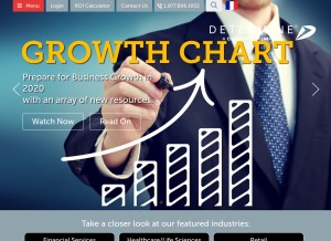 How determine.com looks like on a tablet such as an iPad.