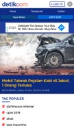 How detik.com looks like on a mobile device such as an iPhone.