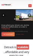 How detrack.com looks like on a mobile device such as an iPhone.