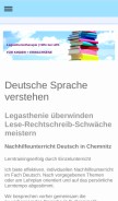 How deutsch-schreiben-lesen.de looks like on a mobile device such as an iPhone.