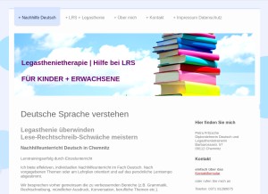 How deutsch-schreiben-lesen.de looks like on a tablet such as an iPad.