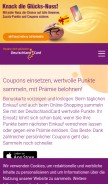 How deutschlandcard.de looks like on a mobile device such as an iPhone.