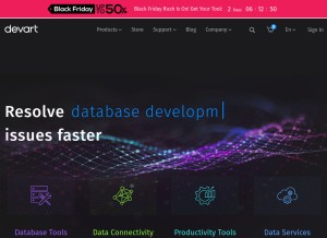 How devart.com looks like on a tablet such as an iPad.
