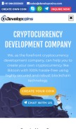 How developcoins.com looks like on a mobile device such as an iPhone.