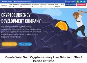 How developcoins.com looks like on a tablet such as an iPad.