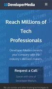 How developermedia.com looks like on a mobile device such as an iPhone.