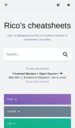 How devhints.io looks like on a mobile device such as an iPhone.