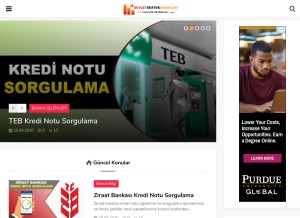 How devletdestekkredileri.com looks like on a tablet such as an iPad.