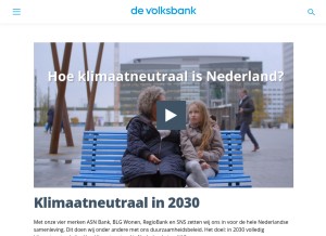 How devolksbank.nl looks like on a tablet such as an iPad.