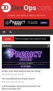 How devops.com looks like on a mobile device such as an iPhone.