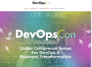 How devopscon.io looks like on a tablet such as an iPad.