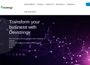 How devstringx.com looks like on a tablet such as an iPad.