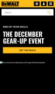 How dewalt.com looks like on a mobile device such as an iPhone.