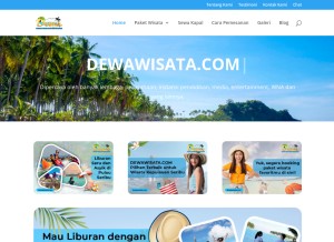 How dewawisata.com looks like on a tablet such as an iPad.