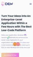 How dewstudio.io looks like on a mobile device such as an iPhone.