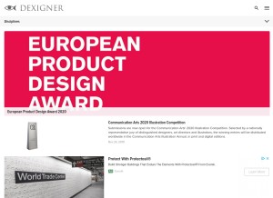 How dexigner.com looks like on a tablet such as an iPad.