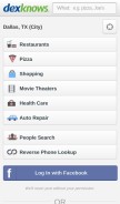 How dexknows.com looks like on a mobile device such as an iPhone.