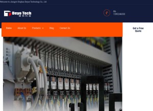 How deyotech.com looks like on a tablet such as an iPad.
