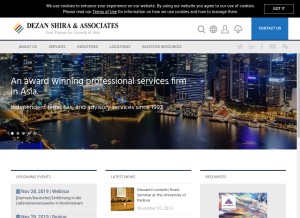How dezshira.com looks like on a tablet such as an iPad.