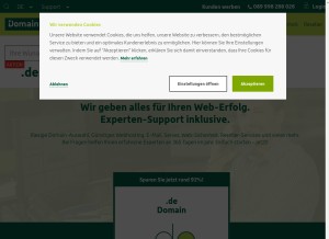 How df.eu looks like on a tablet such as an iPad.