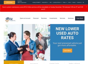 How dfcufinancial.com looks like on a tablet such as an iPad.