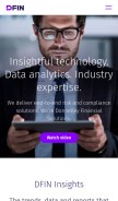 How dfinsolutions.com looks like on a mobile device such as an iPhone.