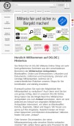 How dg.de looks like on a mobile device such as an iPhone.
