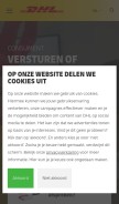 How dhlparcel.nl looks like on a mobile device such as an iPhone.