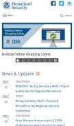 How dhs.gov looks like on a mobile device such as an iPhone.