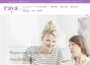 How diafragmacaya.pl looks like on a tablet such as an iPad.