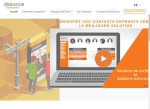 How dial-once.com looks like on a tablet such as an iPad.