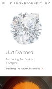 How diamondfoundry.com looks like on a mobile device such as an iPhone.