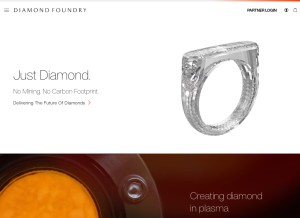How diamondfoundry.com looks like on a tablet such as an iPad.
