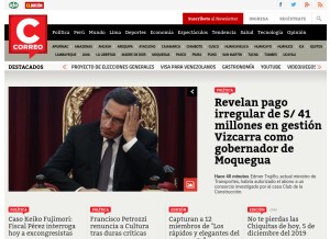 How diariocorreo.pe looks like on a tablet such as an iPad.