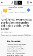 How diariodecuba.com looks like on a mobile device such as an iPhone.