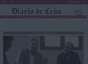 How diariodeleon.es looks like on a tablet such as an iPad.