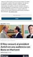 How diariodemallorca.es looks like on a mobile device such as an iPhone.