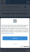 How diariodenavarra.es looks like on a mobile device such as an iPhone.