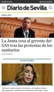 How diariodesevilla.es looks like on a mobile device such as an iPhone.