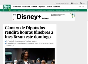 How diariolibre.com looks like on a tablet such as an iPad.