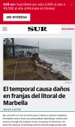 How diariosur.es looks like on a mobile device such as an iPhone.