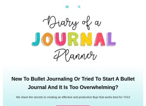 How diaryofajournalplanner.com looks like on a tablet such as an iPad.
