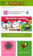 How dibujos.net looks like on a mobile device such as an iPhone.