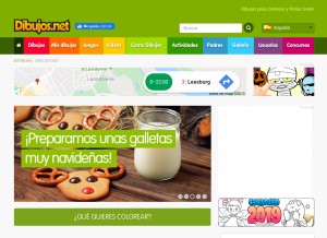 How dibujos.net looks like on a tablet such as an iPad.